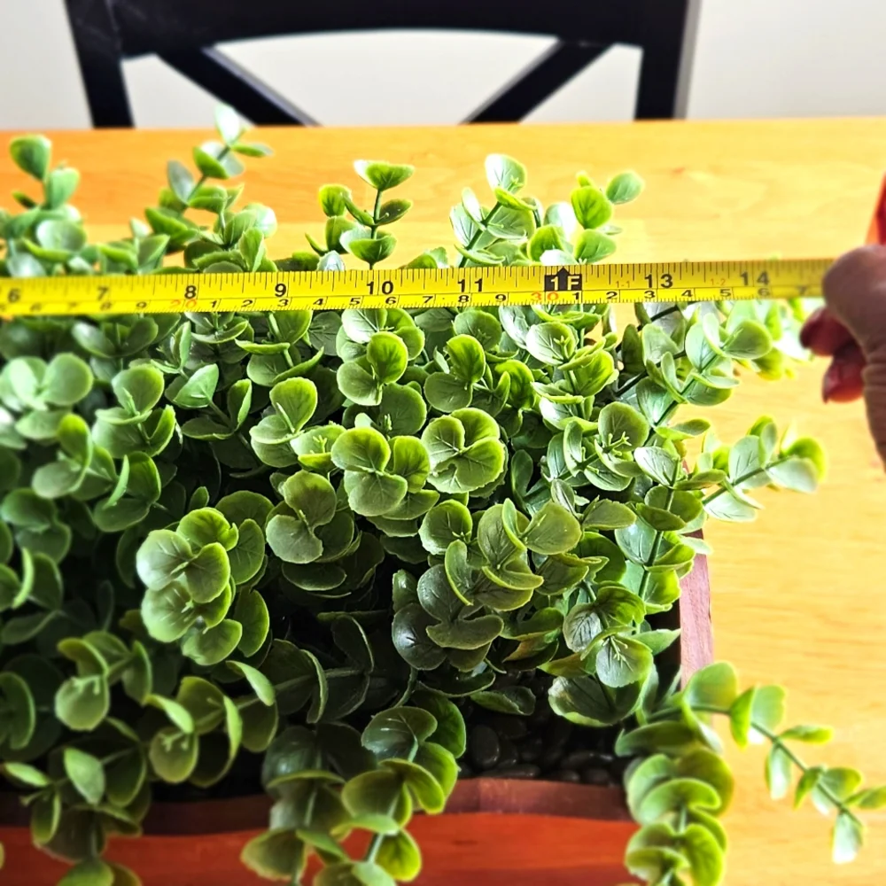 Faux Eucalyptus Greenery Wood Planter Box Farmhouse Table Centerpiece Decor